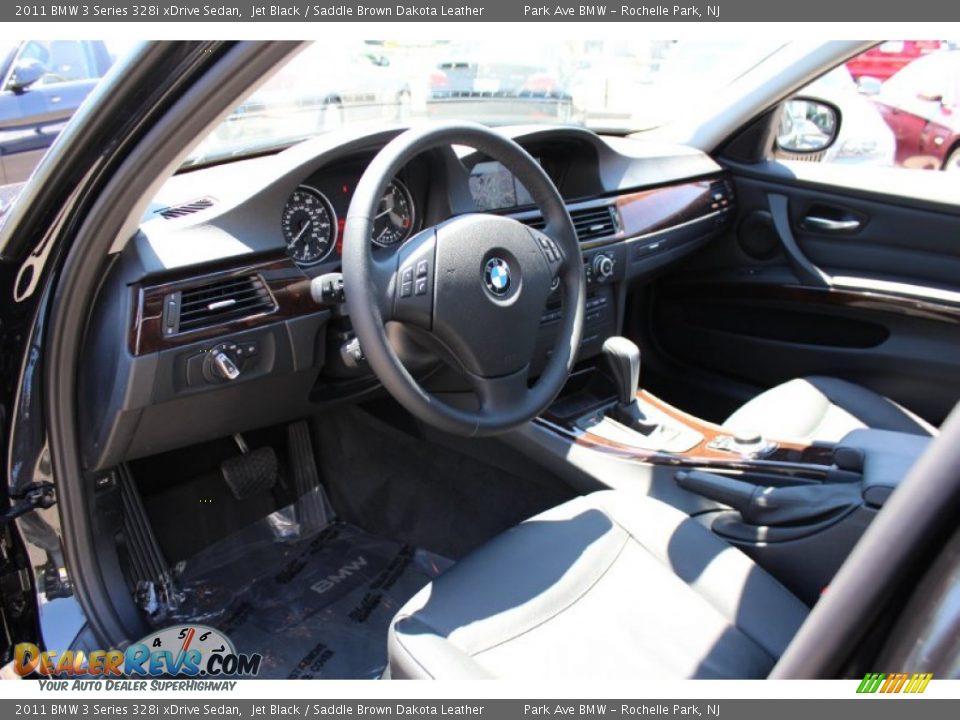 2011 BMW 3 Series 328i xDrive Sedan Jet Black / Saddle Brown Dakota Leather Photo #10