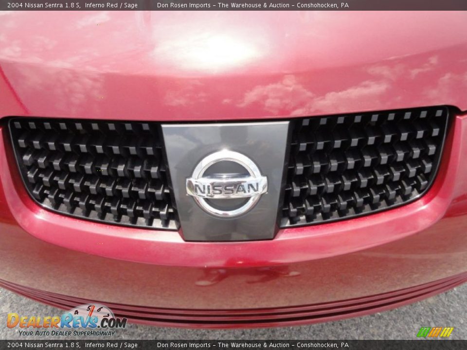 2004 Nissan Sentra 1.8 S Inferno Red / Sage Photo #36