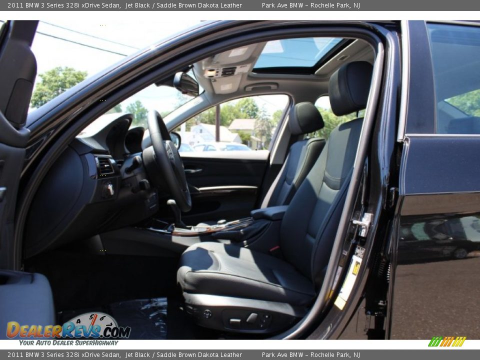2011 BMW 3 Series 328i xDrive Sedan Jet Black / Saddle Brown Dakota Leather Photo #11