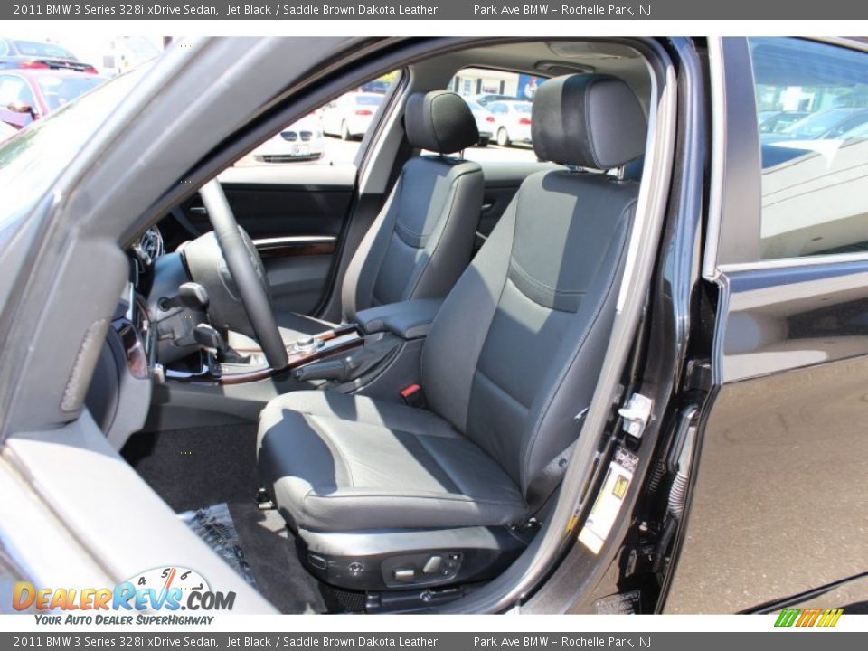 2011 BMW 3 Series 328i xDrive Sedan Jet Black / Saddle Brown Dakota Leather Photo #12