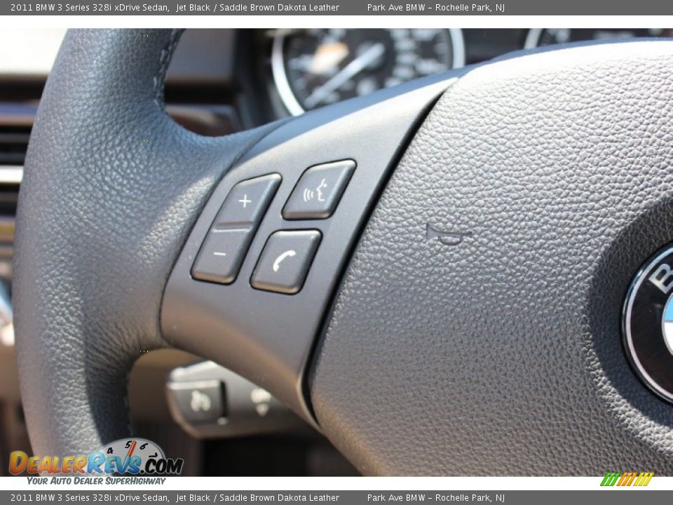2011 BMW 3 Series 328i xDrive Sedan Jet Black / Saddle Brown Dakota Leather Photo #15