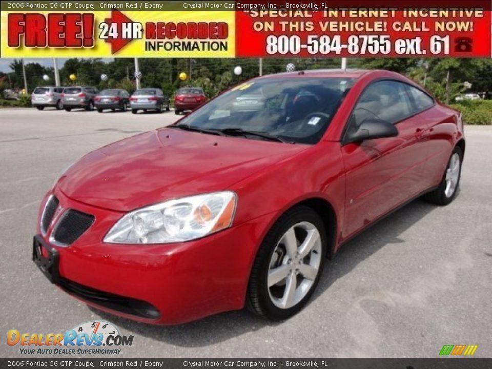 2006 Pontiac G6 GTP Coupe Crimson Red / Ebony Photo #1