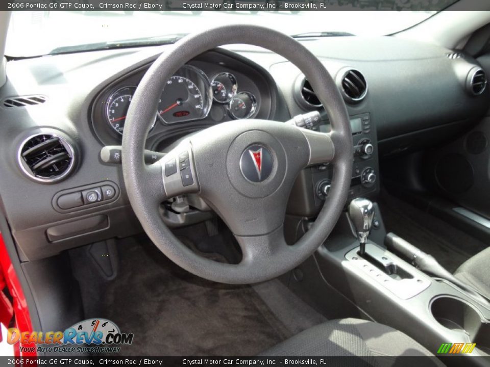 Ebony Interior - 2006 Pontiac G6 GTP Coupe Photo #6