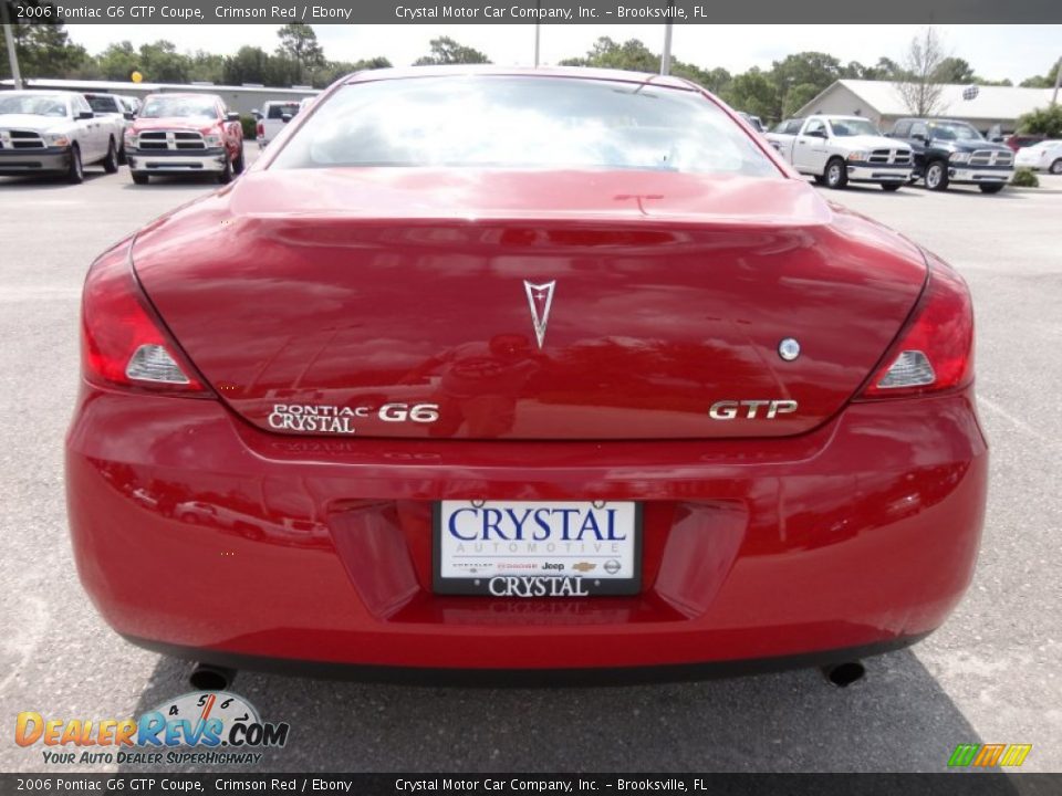 2006 Pontiac G6 GTP Coupe Crimson Red / Ebony Photo #7
