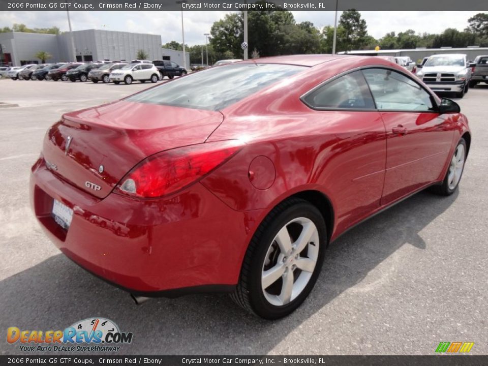 2006 Pontiac G6 GTP Coupe Crimson Red / Ebony Photo #8