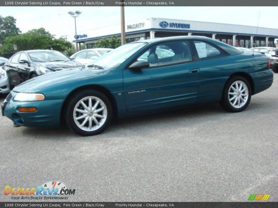 1998 Chrysler Sebring LXi Coupe Polo Green / Black/Gray Photo #2