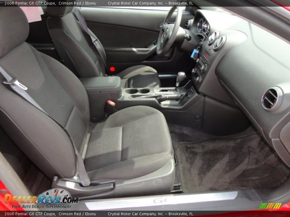 Ebony Interior 2006 Pontiac G6 Gtp Coupe Photo 13