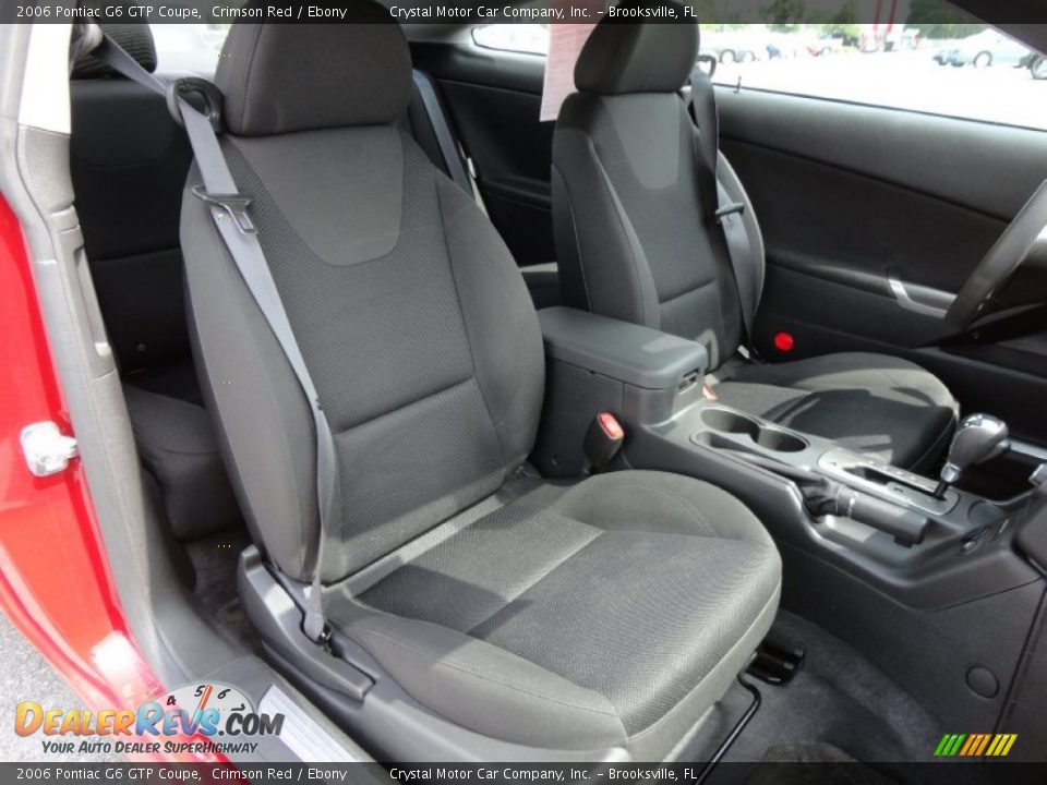 Ebony Interior 2006 Pontiac G6 Gtp Coupe Photo 14