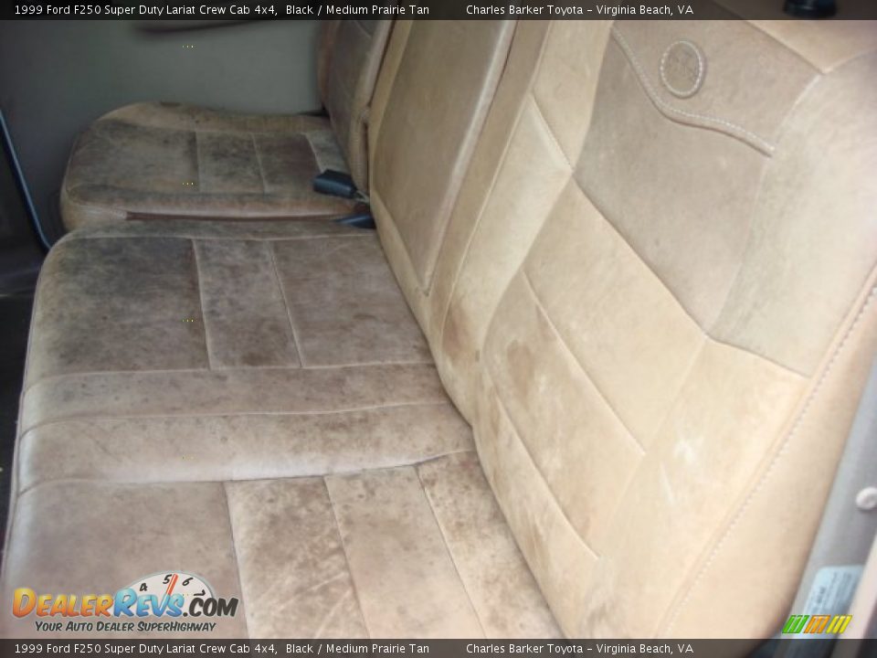 1999 Ford F250 Super Duty Lariat Crew Cab 4x4 Black / Medium Prairie Tan Photo #11