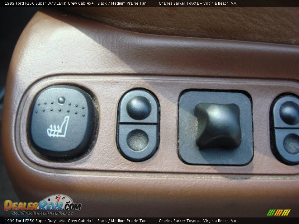 1999 Ford F250 Super Duty Lariat Crew Cab 4x4 Black / Medium Prairie Tan Photo #13