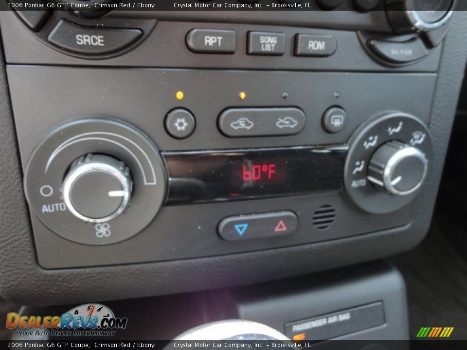 Controls of 2006 Pontiac G6 GTP Coupe Photo #26