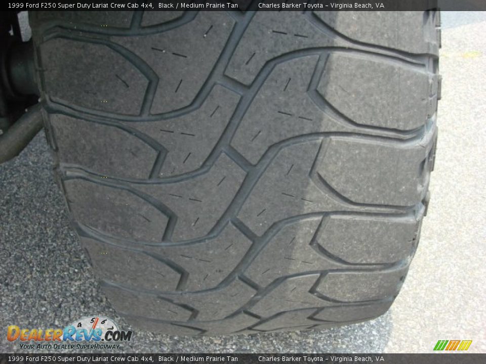 1999 Ford F250 Super Duty Lariat Crew Cab 4x4 Black / Medium Prairie Tan Photo #19