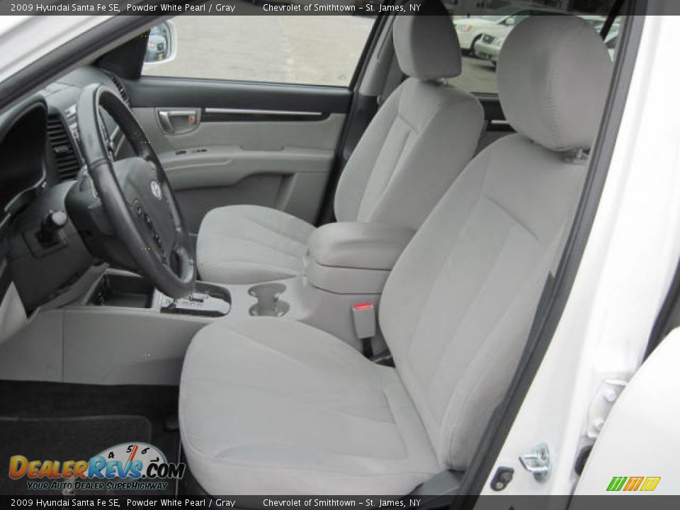 2009 Hyundai Santa Fe SE Powder White Pearl / Gray Photo #6