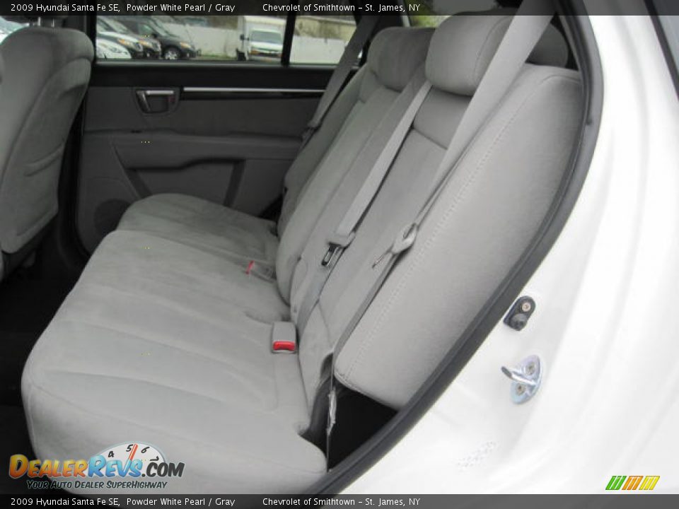 2009 Hyundai Santa Fe SE Powder White Pearl / Gray Photo #7