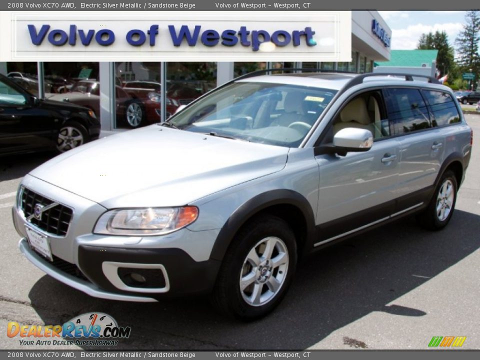 2008 Volvo XC70 AWD Electric Silver Metallic / Sandstone Beige Photo #1