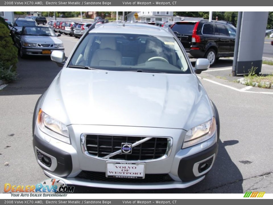 2008 Volvo XC70 AWD Electric Silver Metallic / Sandstone Beige Photo #2