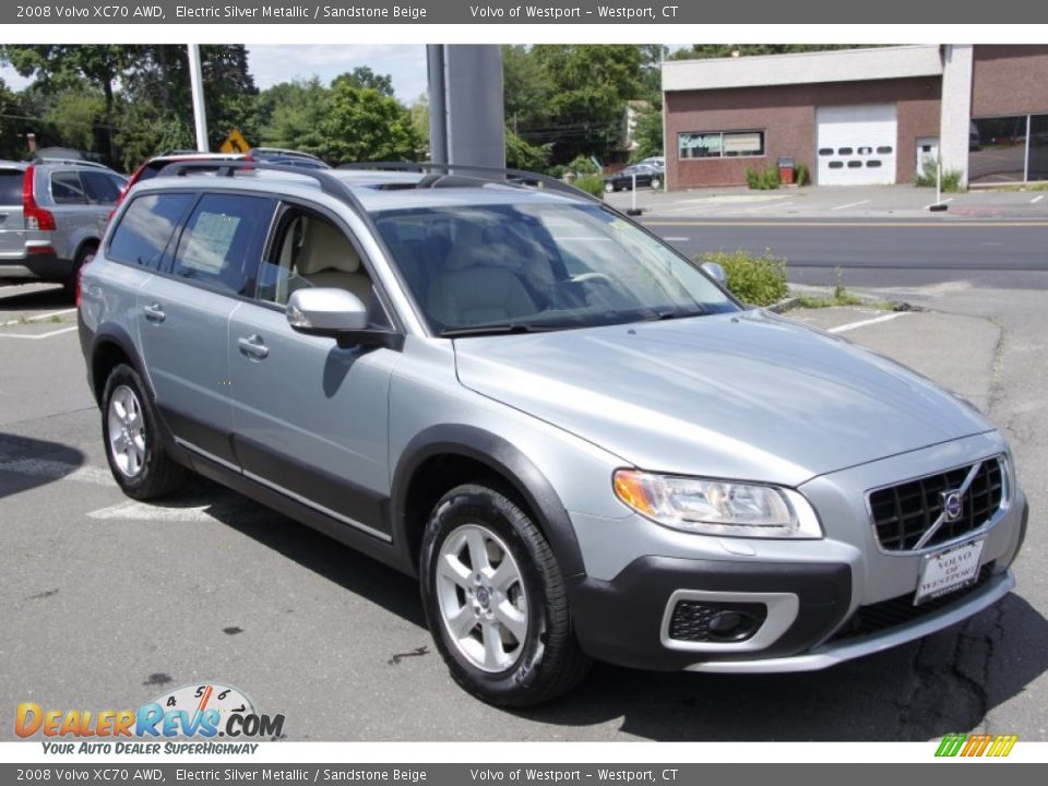 2008 Volvo XC70 AWD Electric Silver Metallic / Sandstone Beige Photo #3