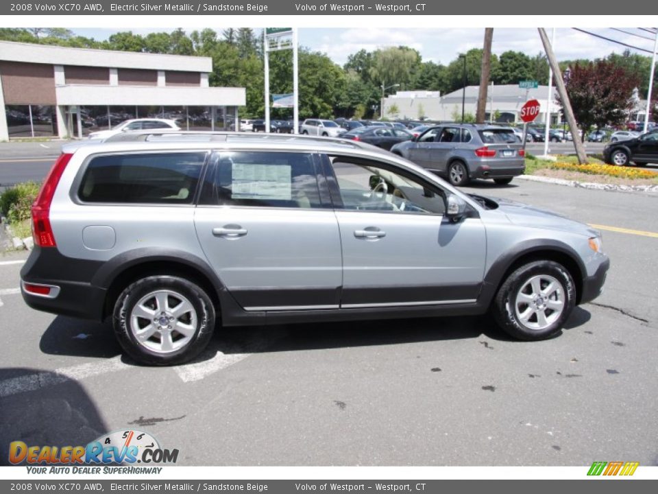 2008 Volvo XC70 AWD Electric Silver Metallic / Sandstone Beige Photo #4