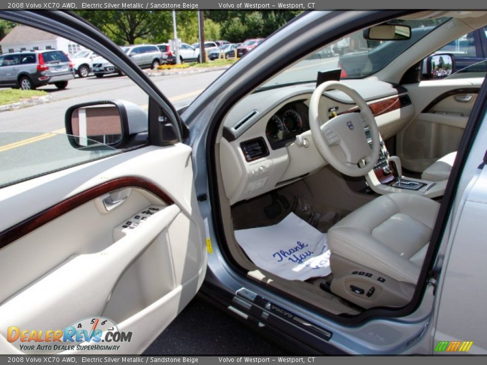 2008 Volvo XC70 AWD Electric Silver Metallic / Sandstone Beige Photo #11