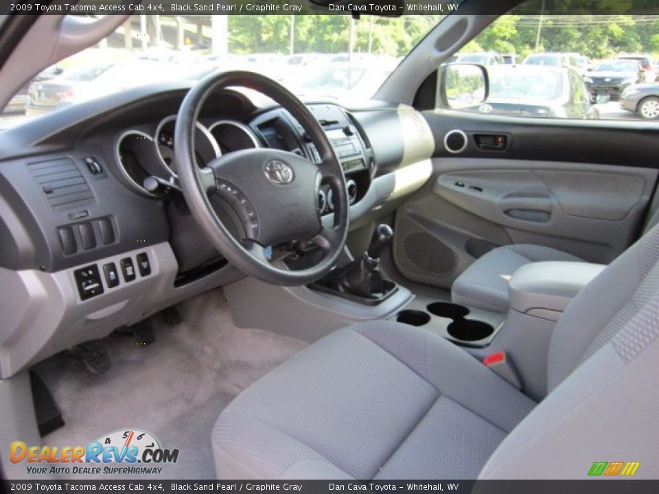 2009 Toyota Tacoma Access Cab 4x4 Black Sand Pearl / Graphite Gray Photo #12
