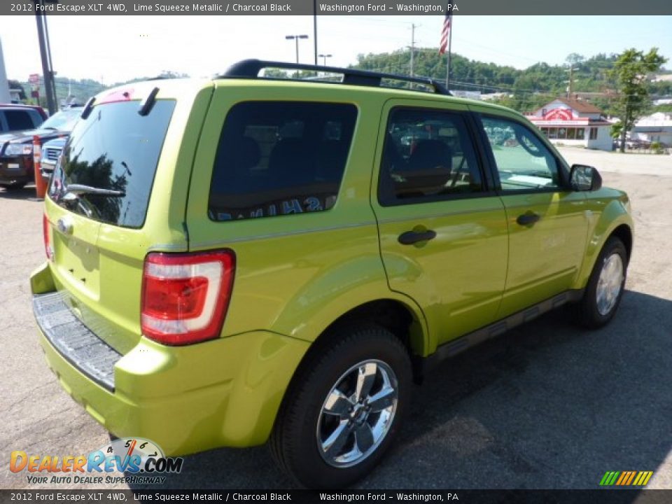 2012 Ford Escape XLT 4WD Lime Squeeze Metallic / Charcoal Black Photo #4