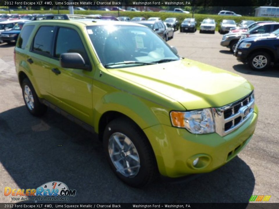 2012 Ford Escape XLT 4WD Lime Squeeze Metallic / Charcoal Black Photo #6