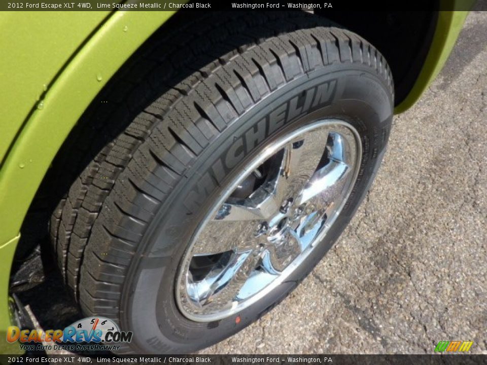 2012 Ford Escape XLT 4WD Lime Squeeze Metallic / Charcoal Black Photo #9