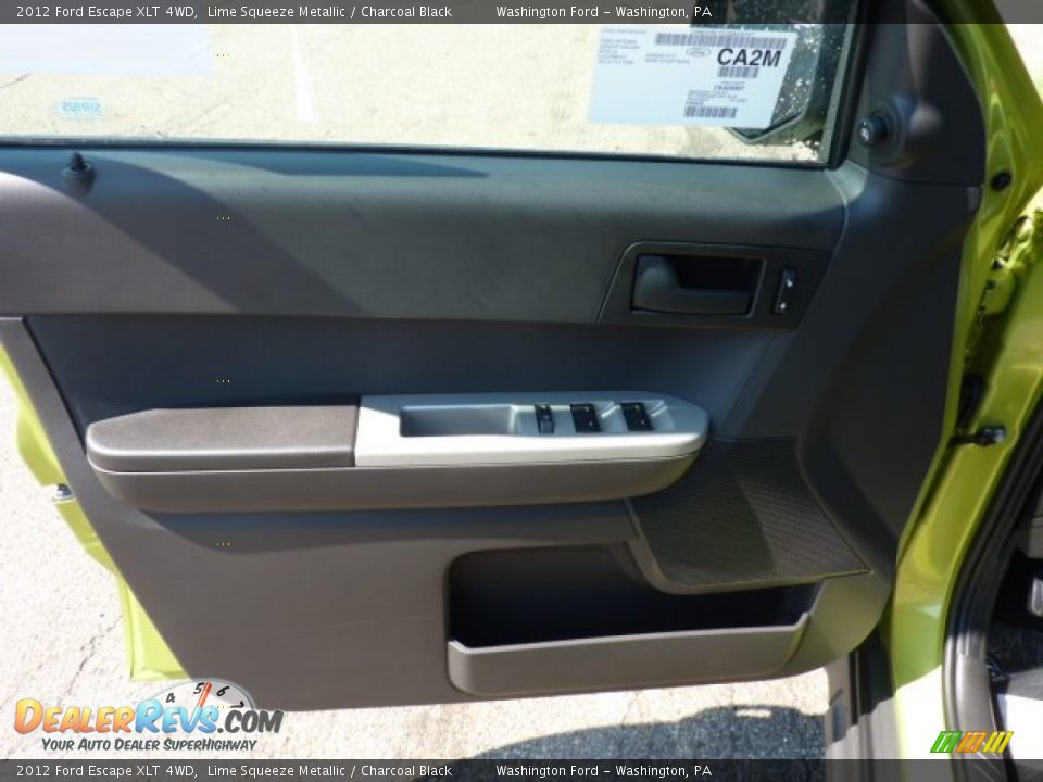 2012 Ford Escape XLT 4WD Lime Squeeze Metallic / Charcoal Black Photo #14