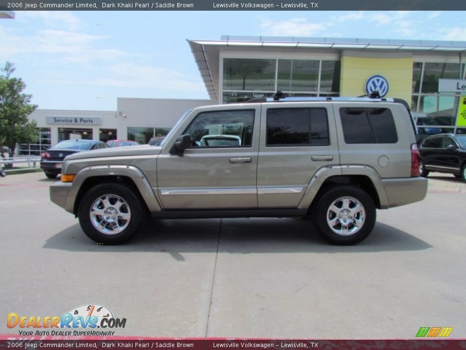 2006 Jeep Commander Limited Dark Khaki Pearl / Saddle Brown Photo #2