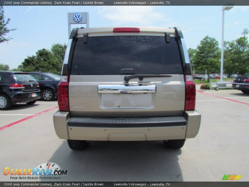 2006 Jeep Commander Limited Dark Khaki Pearl / Saddle Brown Photo #4