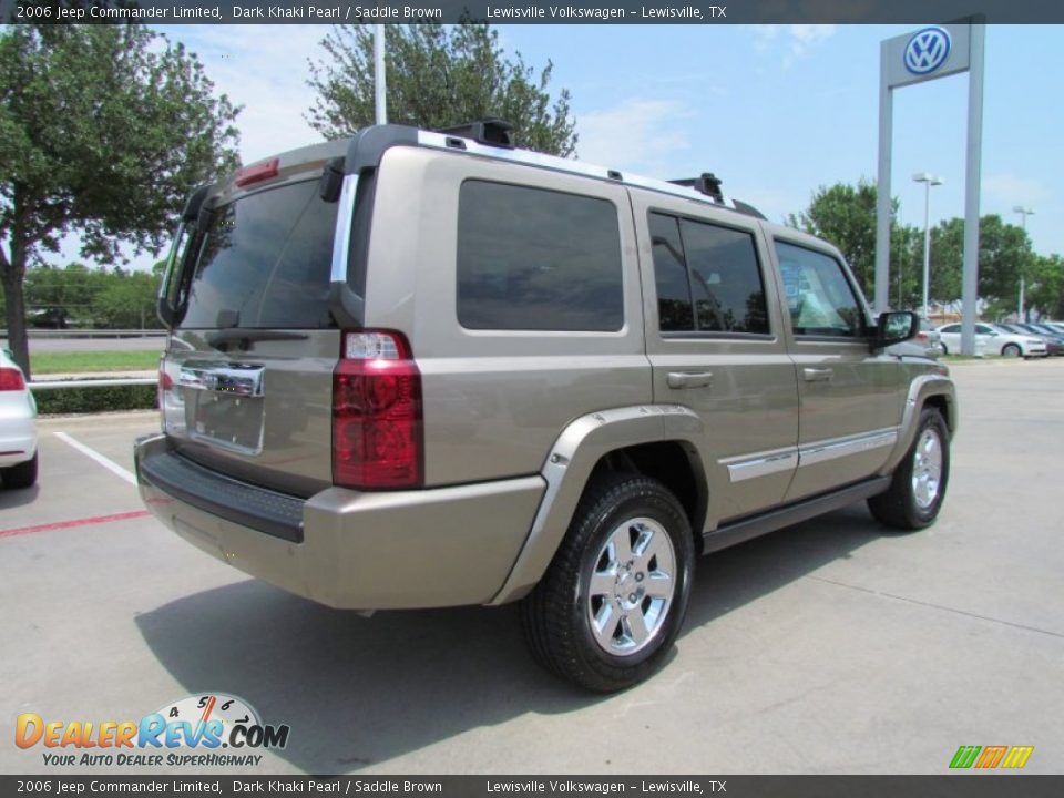 2006 Jeep Commander Limited Dark Khaki Pearl / Saddle Brown Photo #5