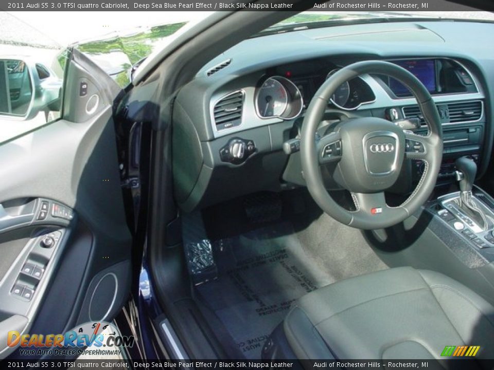 2011 Audi S5 3.0 TFSI quattro Cabriolet Deep Sea Blue Pearl Effect / Black Silk Nappa Leather Photo #5