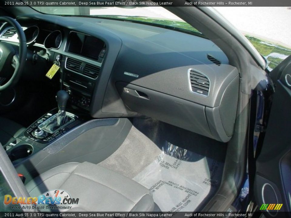 2011 Audi S5 3.0 TFSI quattro Cabriolet Deep Sea Blue Pearl Effect / Black Silk Nappa Leather Photo #6