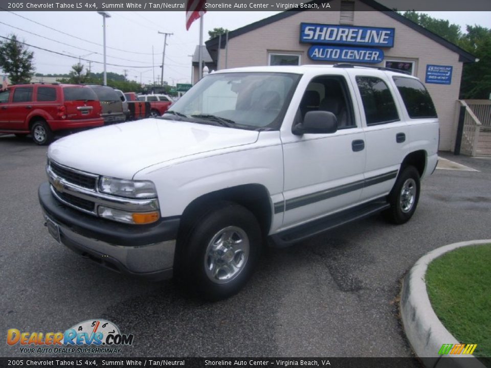 2005 Chevrolet Tahoe LS 4x4 Summit White / Tan/Neutral Photo #1