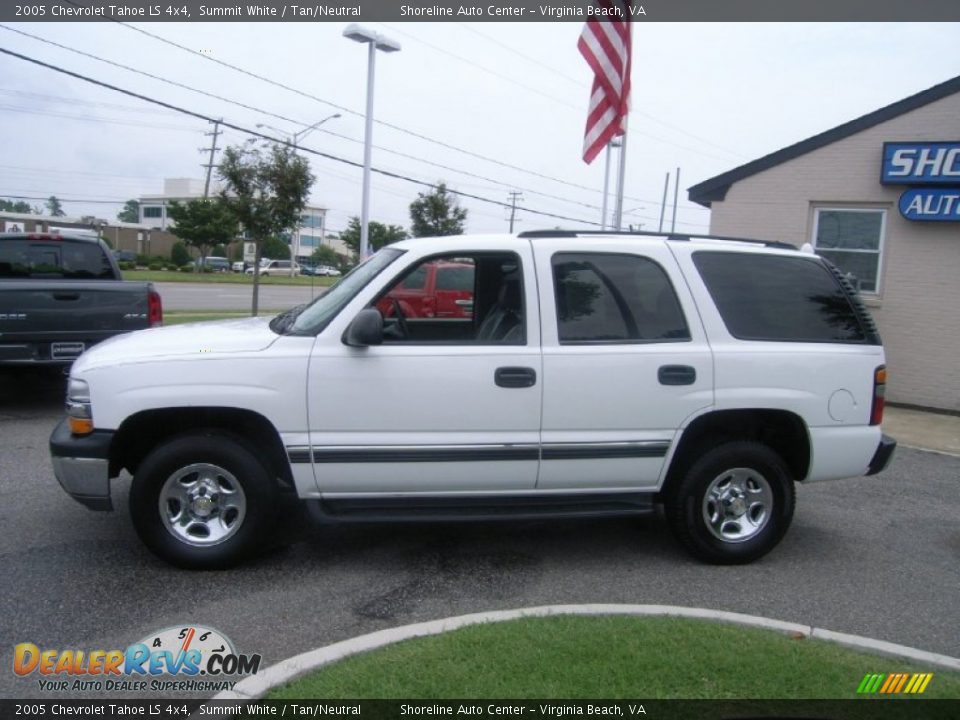 2005 Chevrolet Tahoe LS 4x4 Summit White / Tan/Neutral Photo #2