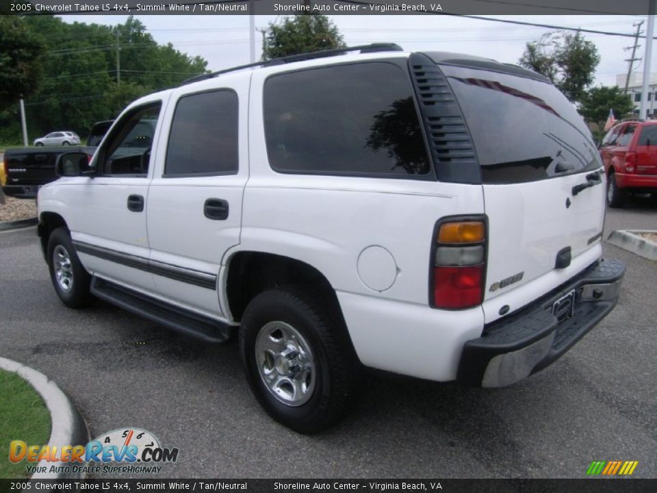 2005 Chevrolet Tahoe LS 4x4 Summit White / Tan/Neutral Photo #3