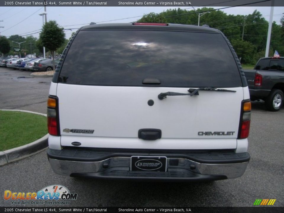 2005 Chevrolet Tahoe LS 4x4 Summit White / Tan/Neutral Photo #4