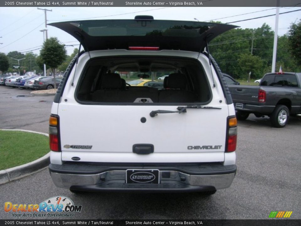 2005 Chevrolet Tahoe LS 4x4 Summit White / Tan/Neutral Photo #10