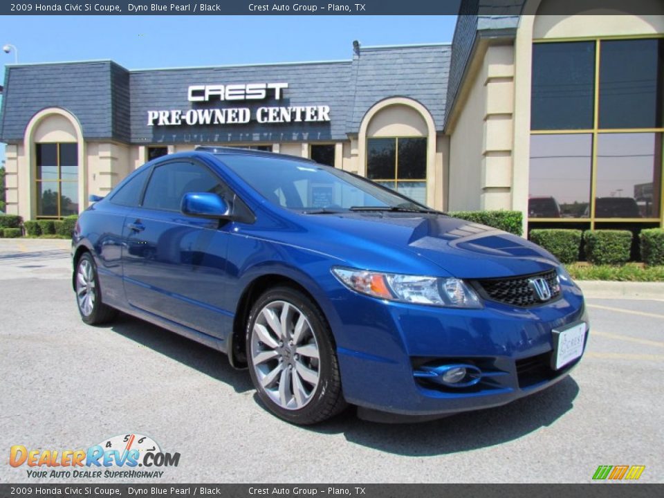 2009 Honda Civic Si Coupe Dyno Blue Pearl / Black Photo #1