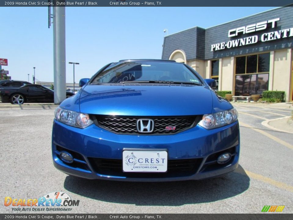 2009 Honda Civic Si Coupe Dyno Blue Pearl / Black Photo #2