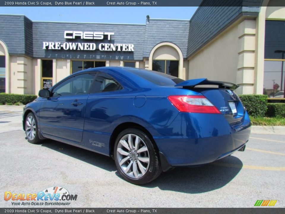 2009 Honda Civic Si Coupe Dyno Blue Pearl / Black Photo #5