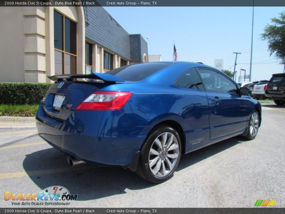 2009 Honda Civic Si Coupe Dyno Blue Pearl / Black Photo #6