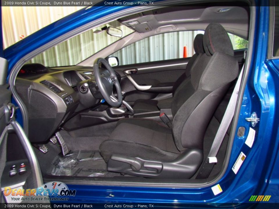 2009 Honda Civic Si Coupe Dyno Blue Pearl / Black Photo #8