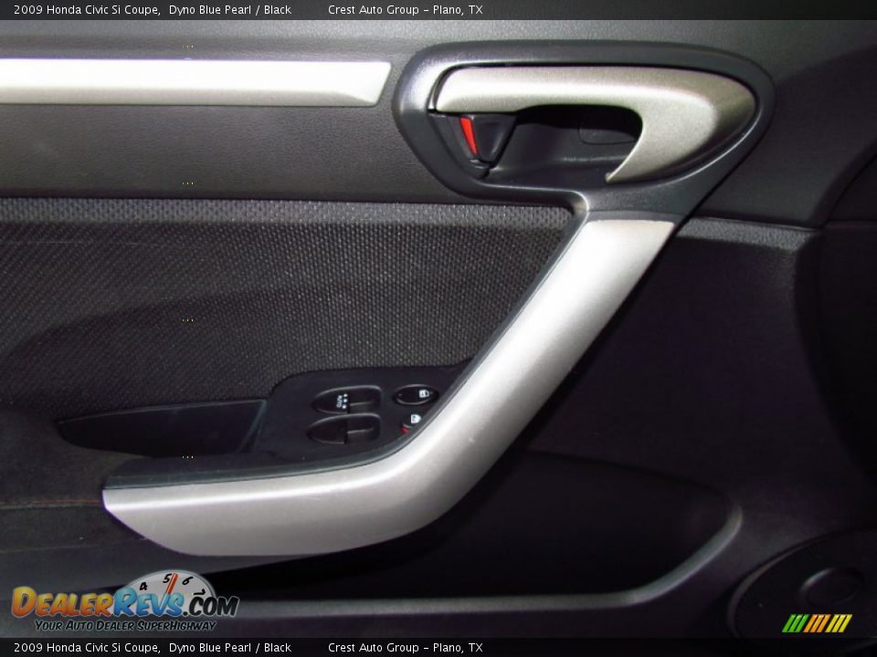 2009 Honda Civic Si Coupe Dyno Blue Pearl / Black Photo #12