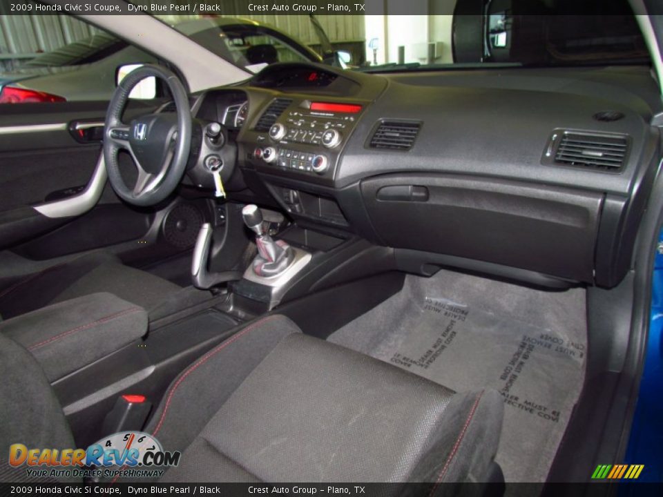 2009 Honda Civic Si Coupe Dyno Blue Pearl / Black Photo #14