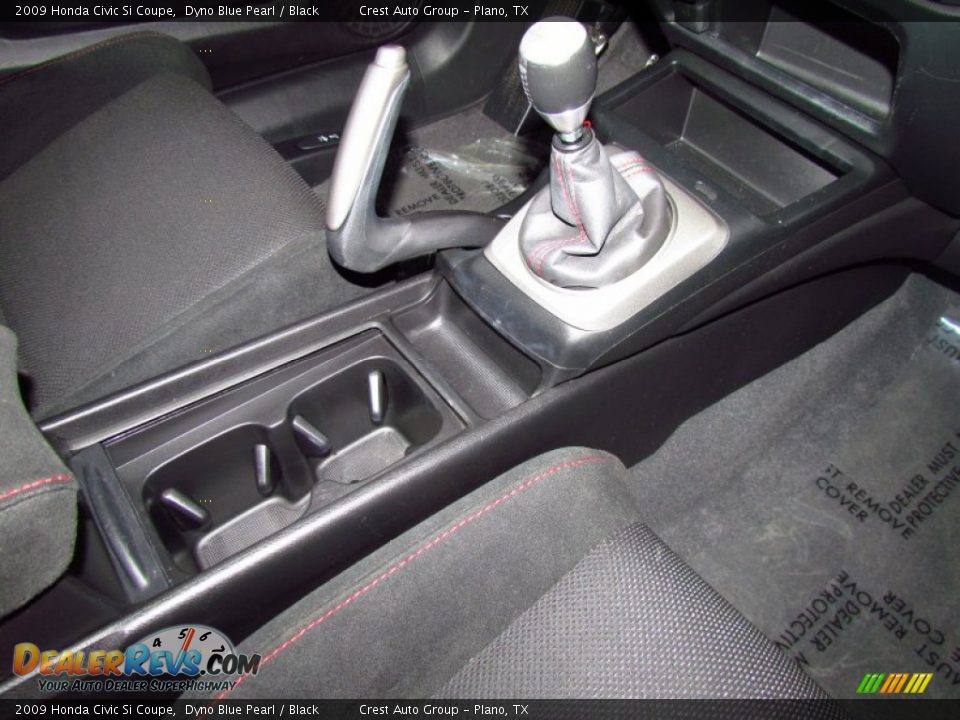 2009 Honda Civic Si Coupe Dyno Blue Pearl / Black Photo #16
