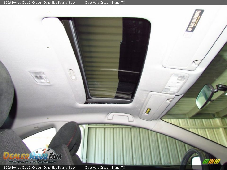 2009 Honda Civic Si Coupe Dyno Blue Pearl / Black Photo #17