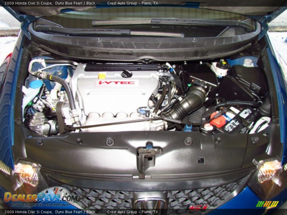 2009 Honda Civic Si Coupe Dyno Blue Pearl / Black Photo #18