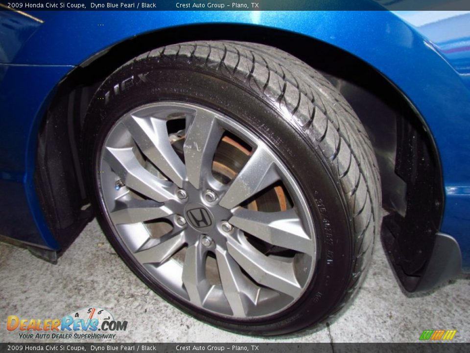 2009 Honda Civic Si Coupe Dyno Blue Pearl / Black Photo #20