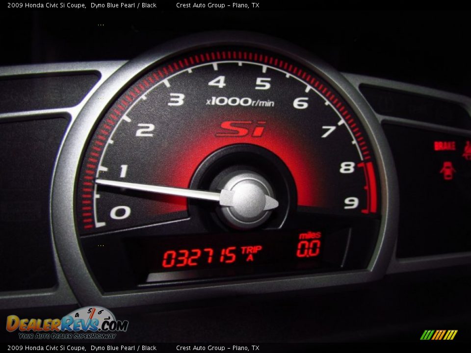 2009 Honda Civic Si Coupe Dyno Blue Pearl / Black Photo #21